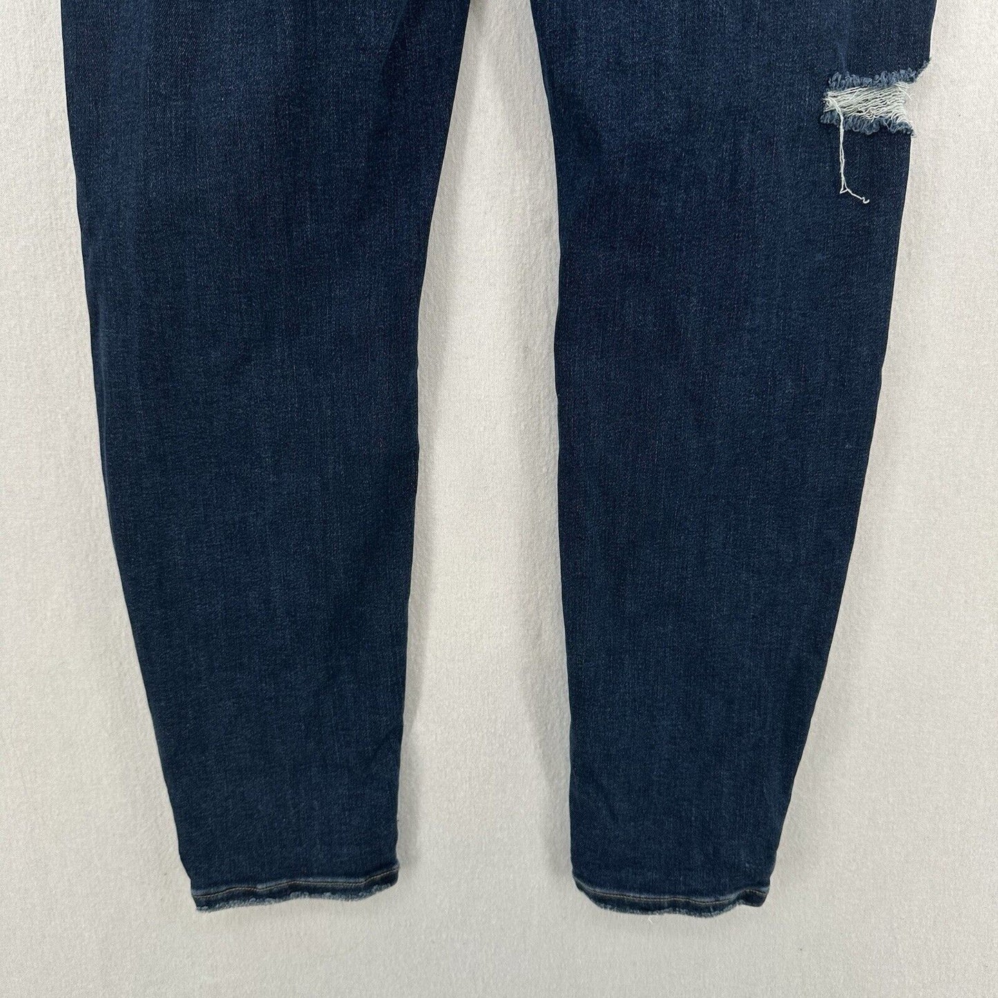 American Eagle Jeans Womens 12 Curvy Hi Rise Jegging Blue Denim Distress Grunge