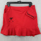 Pearly Gates Golf Skort Womens US 12 Pickleball Red Ripstop Skirt/Shorts EUC