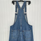 Levis Overalls Womens Large Wide Straight Leg Blue Denim Bibs 90s Y2K *Flaw