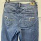 American Eagle Jeans Womens 14 Super Hi Rise Jegging Super Stretch Blue *Flaw