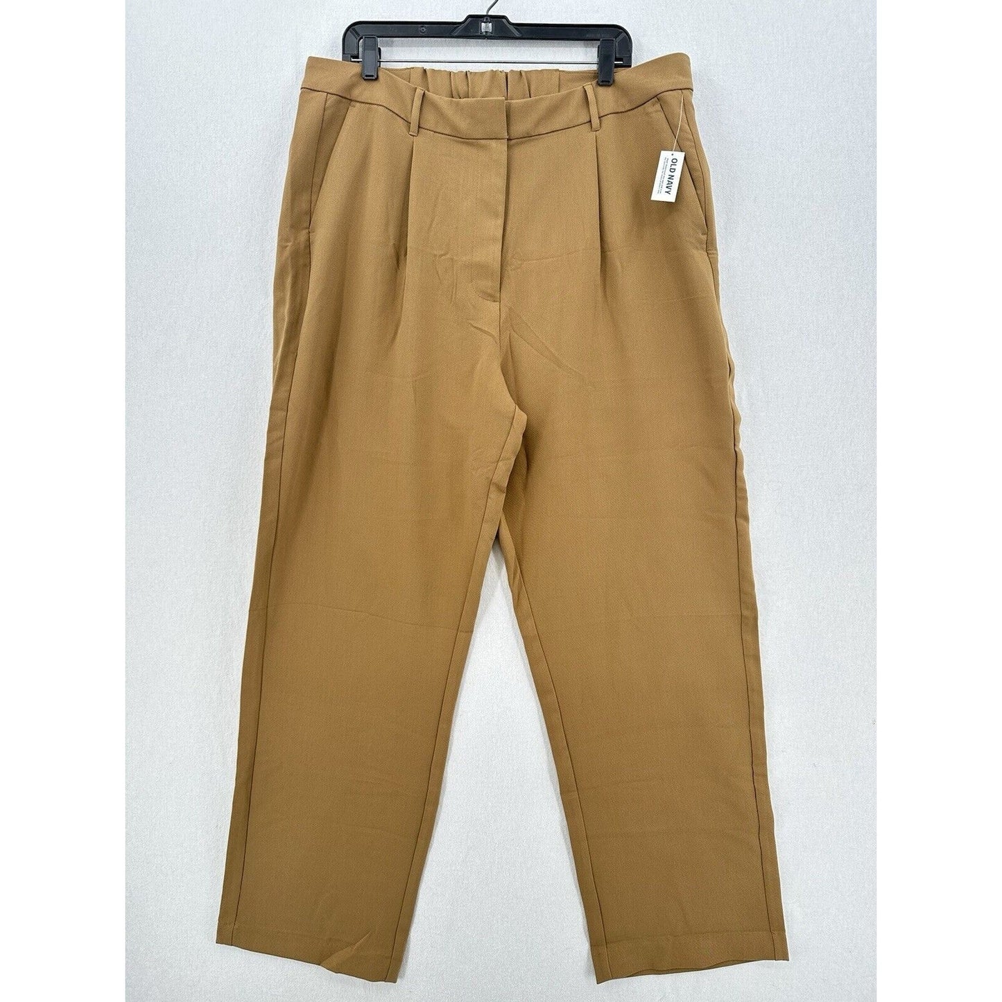 Old Navy Pants XL Tall Taylor Wide Leg Trouser High Rise Tan Career Preppy NEW