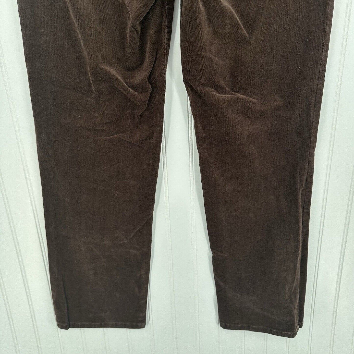 Democracy Jeans Womens 12 Straight Ab Solution Brown Corduroy Preppy 35"Waist