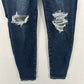 American Eagle Jeans Womens 12 Curvy Hi Rise Jegging Blue Denim Distress Grunge