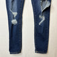 BKE Jeans Womens 28 Payton Midrise Ankle Skinny Blue Stretch Denim Distressed