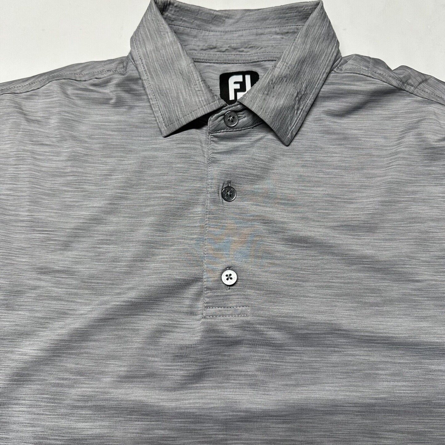 Foot Joy Shirt Mens XL Polo Gray Short Sleeve Embroidered Logo Golf Preppy FJ