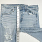 American Eagle Jeans Women 8 Long Lowrise Jegging Next Level Blue Distress NEW