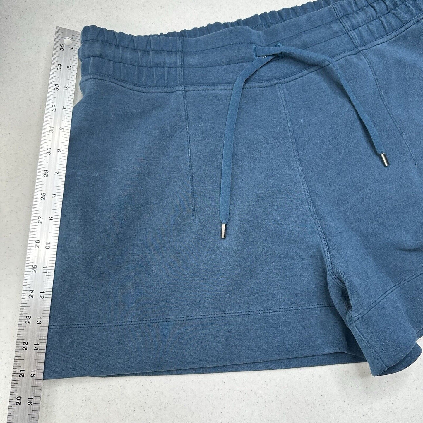 Lululemon Shorts Womens 12 Soft Ambitions High Rise Short Blue Lounge Cozy Comfy