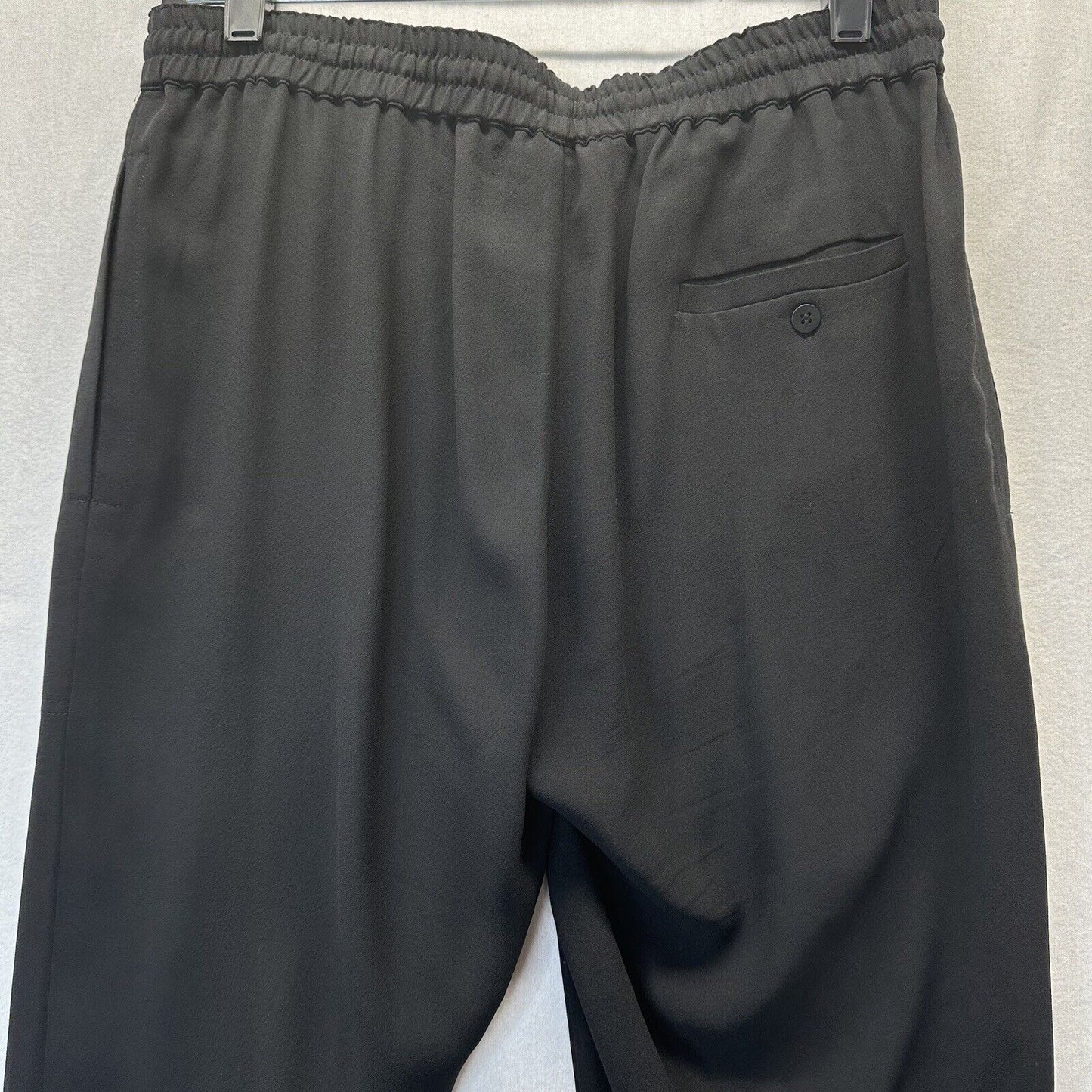 Eileen Fisher Pants Women XS Silk Tapered Black Pull On Coastal Contemporary EUC