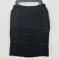 Lafayette 148 Skirt Womens 12 Black Wool Blend Lined Zipper Accent Mob Career