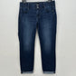 Apt 9 Jeans Womens 14 Petite Ankle Tummy Control Blue Stretch Cuffed Denim EUC