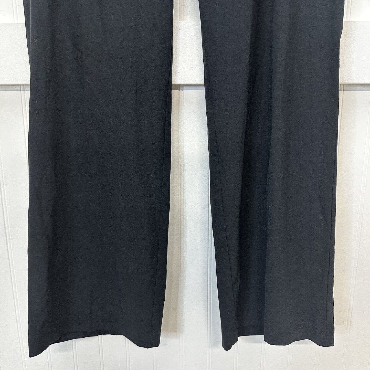 Chicos Pants 2 Womens 12 Large Black Zenergy Wide Leg Lightweight Travel Minimal