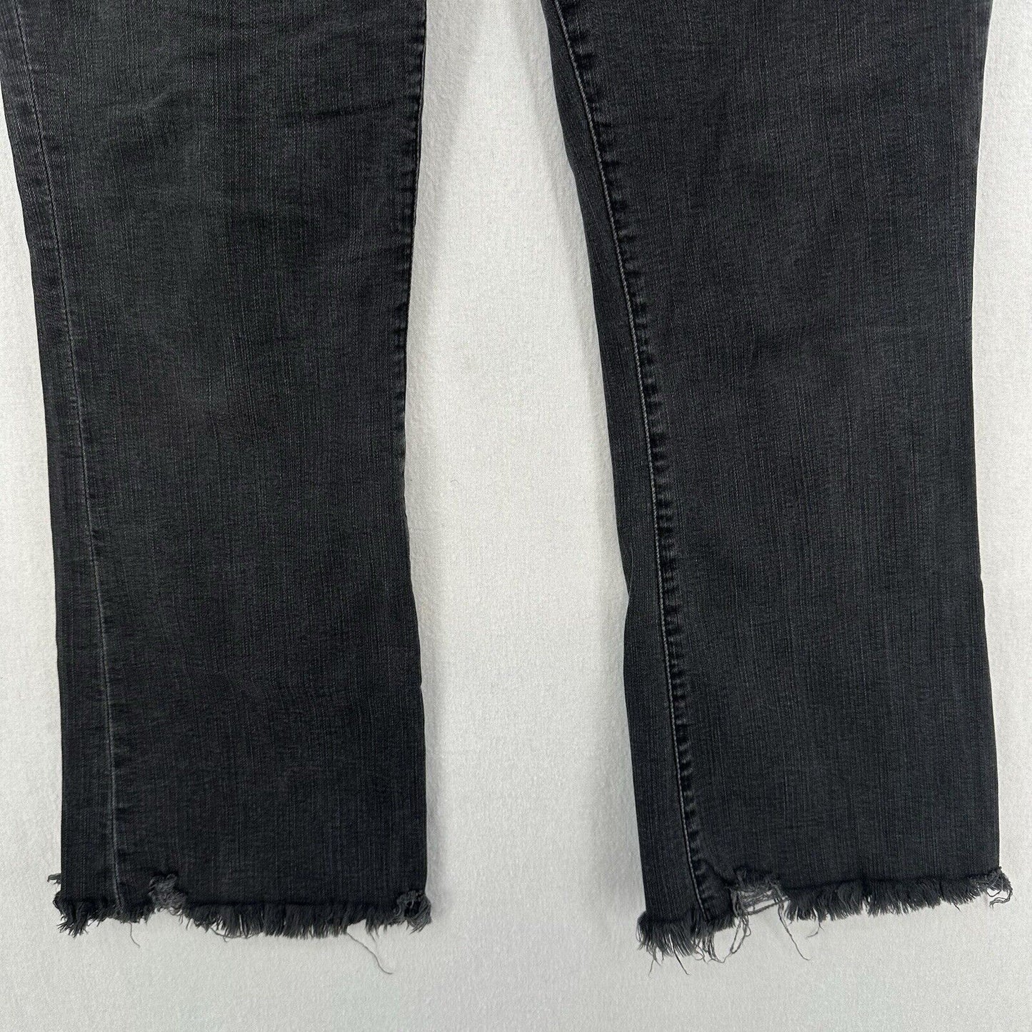 Madewell Jeans Womens 29 Cali Demi Boot Cut Faded Black Denim Fray Western Boho