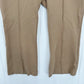 Express Pants Womens XL Columnist Wide Leg Crop High Rise Tan Ponte Career