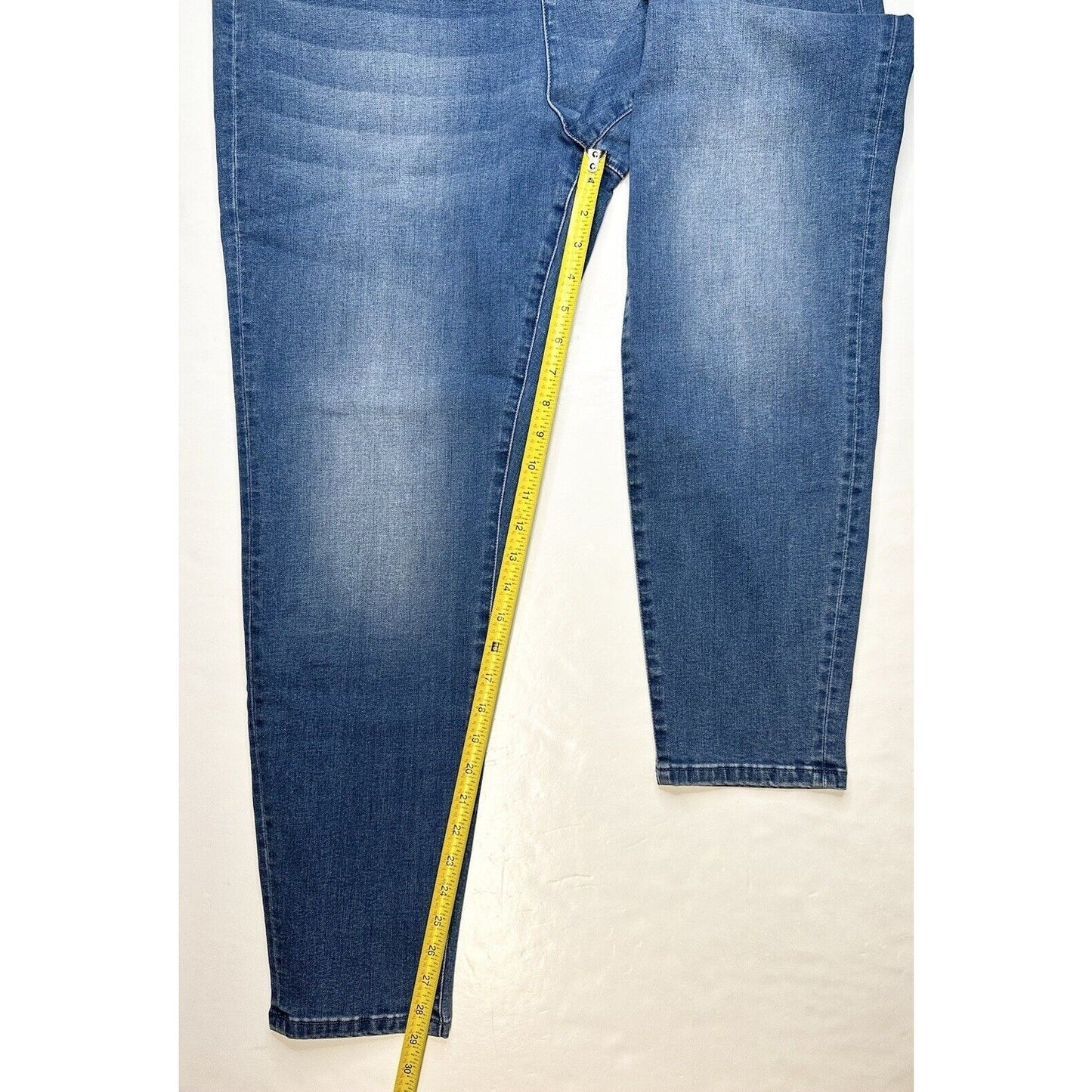 Soft Surroundings Jeans XL Skinny High Rise Pull On Stretch Blue Denim Womens