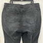 Democracy Jeans 22W Ab Solution Barely Bootcut Crop Faded Black Denim Booty Lift