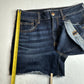 American Eagle Hi Rise Shortie 10 Super Stretch Dark Blue Jean Denim Short Fray