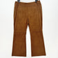 Soft Surroundings Pants Womens Large Petite Flared Crop Faux Suede Brown EUC