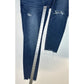 American Eagle Jeans Womens 10 Curvy Hi Rise Dream Jegging Blue Denim Distress