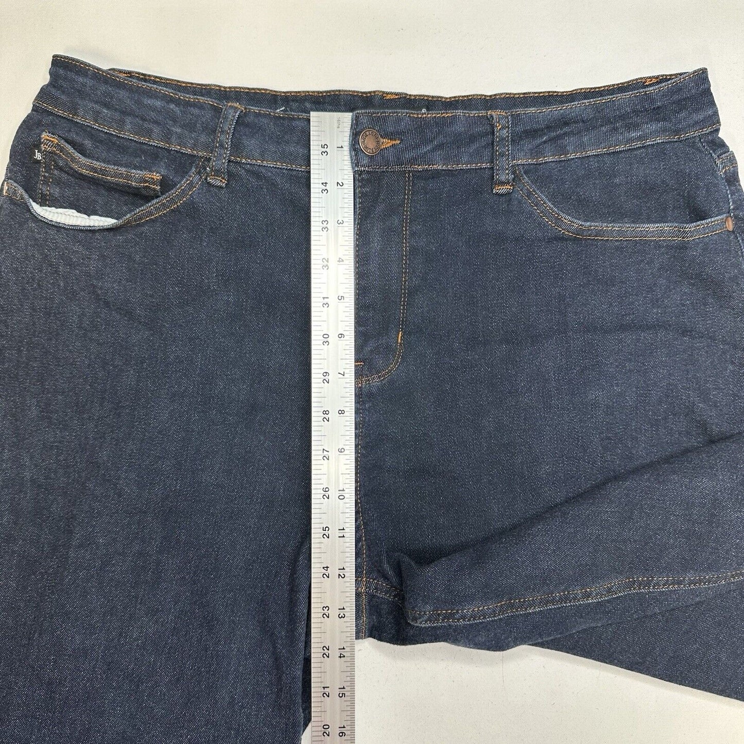 Judy Blue Jeans Womens 20W Skinny Blue Stretch Dark Denim Comfort Plus Size EUC