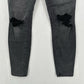 Good American Jeans 4 27 Good Legs Crop Skinny High Rise Black Denim Distress