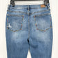 Judy Blue Jeans Womens 13 31 Skinny High Rise Blue Denim Embroidery Distress