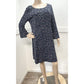 Boden Dress Womens US12 Casual Stretch Jersey Knit Blue Bird Print Pattern Boho