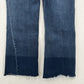 Spanx Jeans Womens Small Cropped Flare High Rise Pull On Stretch Denim Fray EUC