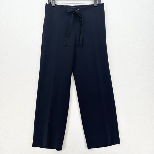 Theory Pants Womens Small Winszlee Admiral Wide Leg Navy Blue Minimal Career EUC