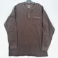 Duluth Trading Shirt Mens 2XL Henley Waffle Knit Thermal Brown Long Sleeve Work