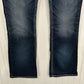 Silver Jeans Womens 28 Suki Boot Midrise Blue Bootcut Denim Western Sequin Studs