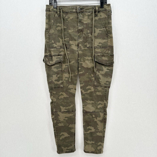 American Eagle Jeans Womens 12 Super Hi Rise Jegging Crop Cargo Camo Next Level