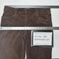 Democracy Jeans Womens 12 Straight Ab Solution Brown Corduroy Preppy 35"Waist