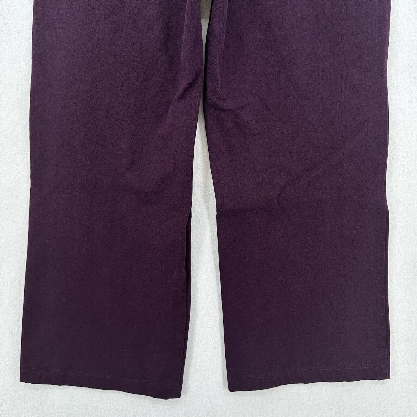 St John Sport Pants Womens 12 Wide Leg Ankle Purple Zip Career Contemporary