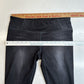 Lucy Legging Medium Black Womens Stretch Workout Gym Active Back Zip Pocket EUC