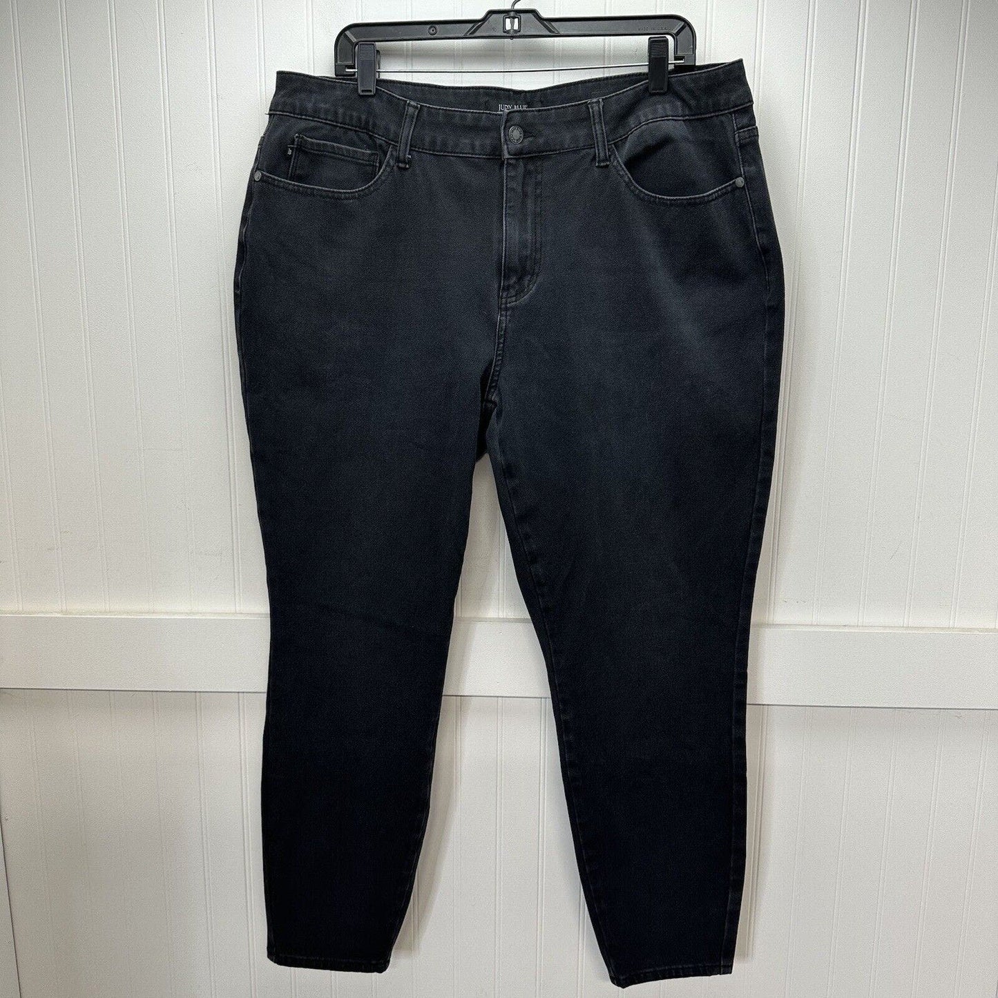 Judy Blue Jeans Womens 20W Skinny Black Stretch Denim Casual Comfort Plus Size