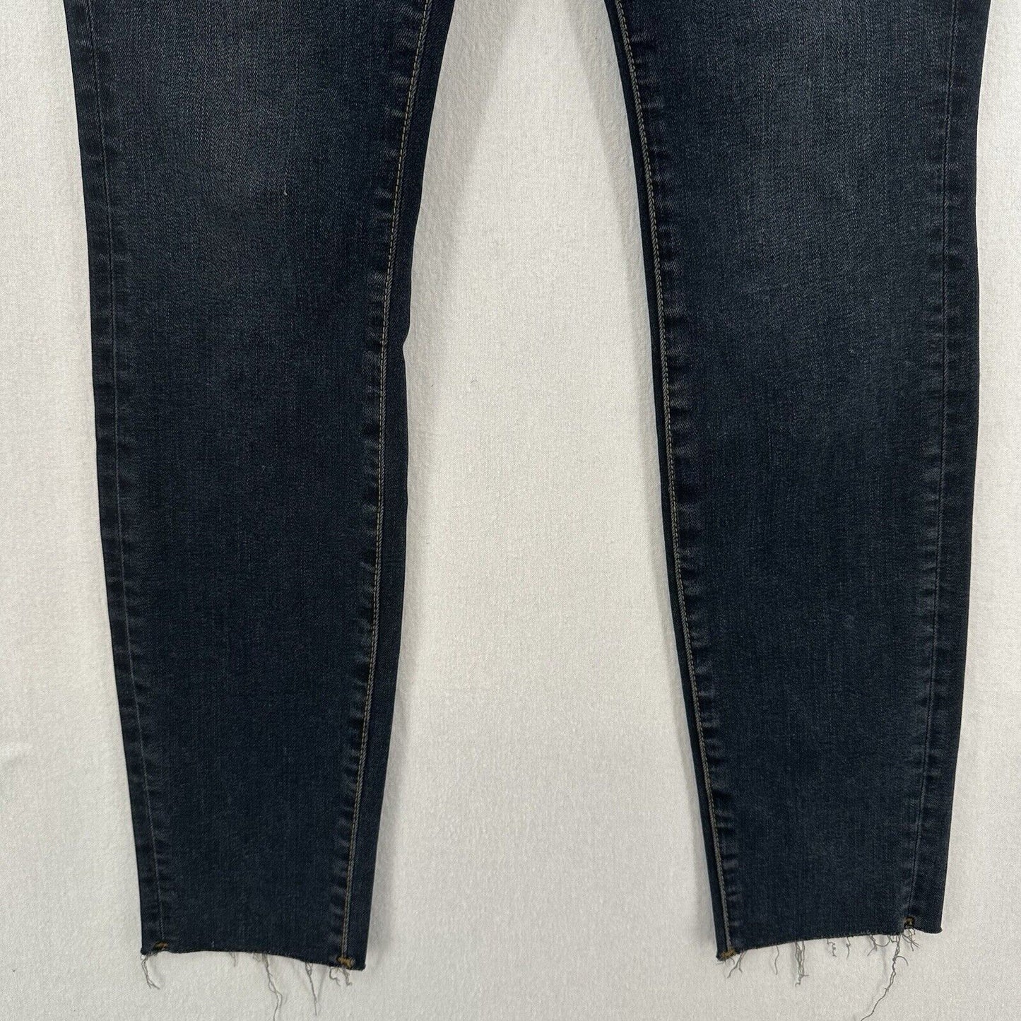 Good American Jeans Womens 10 30 Good Legs Skinny High Rise Blue Denim Dark Fray