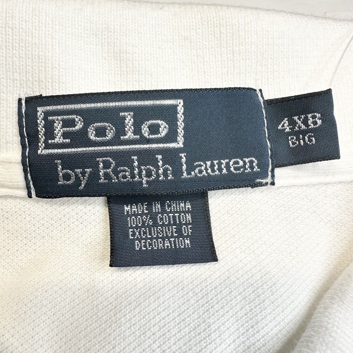 Polo Ralph Lauren Shirt Mens 4XB Big White Short Sleeve 100% Cotton Pony NEW