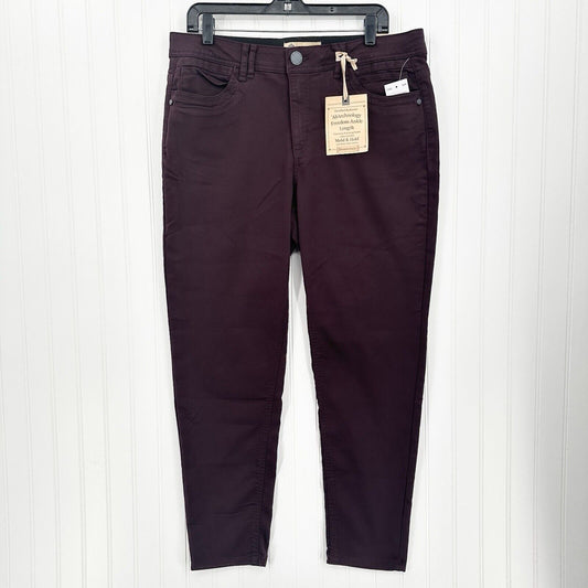 Democracy Jeans 14 Ab Technology Freedom Ankle Burgundy Denim Booty Lift NEW