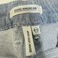 Good American Jeans Women 14 32 Good Legs Crop Skinny Blue Stripes Denim Fray