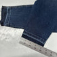 Spanx Jeans Womens Medium Ankle Skinny Blue Pull On Denim Distressed Fray EUC