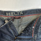 Helix Jeans Mens 34x30 Blue Bootcut Denim Dark Wash Thick Stitch 100% Cotton EUC