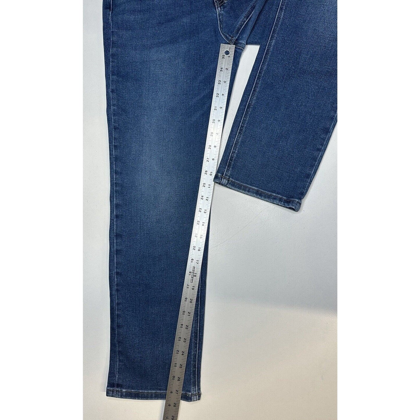 Kancan Jeans Womens 13 30 Adaline High Rise Slim Straight Blue Stretch Denim