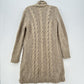 Elsamanda Sweater Medium Cardigan Wool Alpaca Blend Tan Chunky Duster Italy