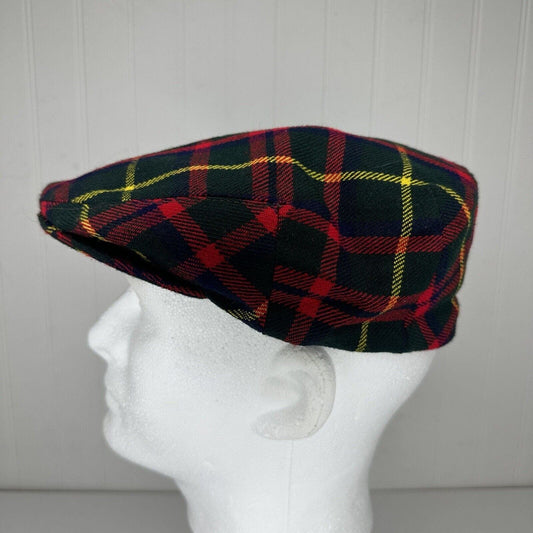 Shandon Wool Tweed Newsboys Hat Flap Cap MacKintosh Hunting Tartan Size 7¼ / 59