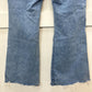 American Eagle Jeans 18 Super Hi Rise Flare Next Level Blue Denim Distress Boho