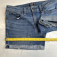 Abercrombie Fitch Harper Lowrise Midi Shorts 27/4 Denim Blue Jean Cuffed Fray