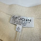 St John Pants Womens 14 Santana Knit Wide Crop Beige Wool Blend Pull On Minimal