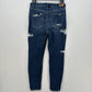 American Eagle Jeans Womens 12 Curvy Hi Rise Jegging Blue Denim Distress Grunge