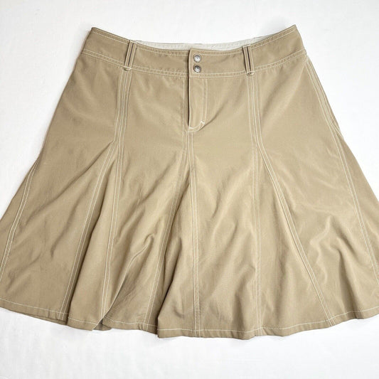 Athleta Whatever Skort Womens 10 Tan Active Casual Golf Tennis Skirt/Shorts EUC