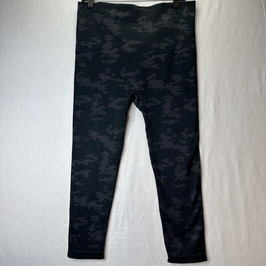 Spanx Leggings Womens 3X Camo Cropped Gray Pull On Pants Camouflage Slimming EUC